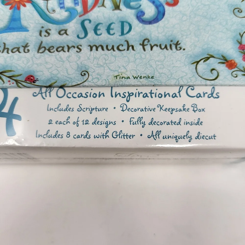 24 All Occasion Inspirational‎ Small Cards and Card Holder Box